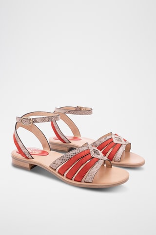 Sandales en cuir Aretha - Rouge