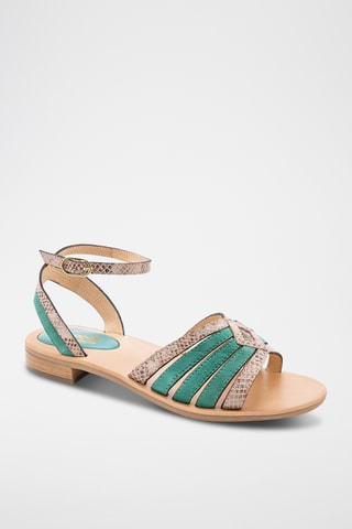 Sandales en cuir Aretha - Vert