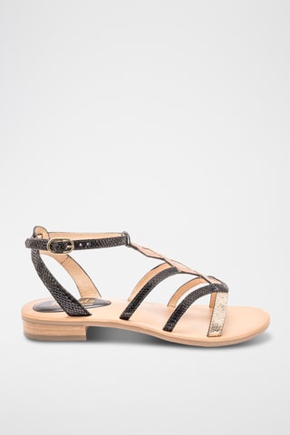 Sandales en cuir Janis - Noir