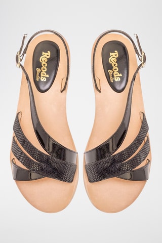 Sandales vernies en cuir Joan - Noir