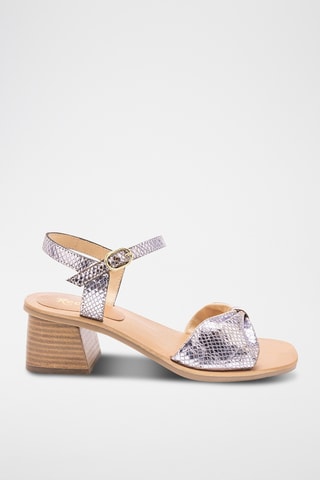 Sandales à talons en cuir Kate - Lilas