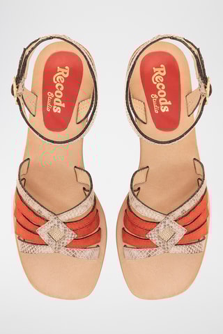 Sandales à talons en cuir Anna - Beige