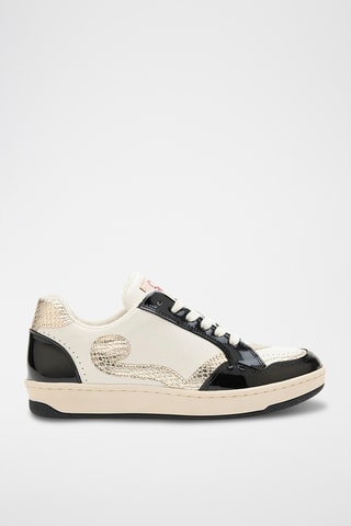 Baskets vernies en cuir Cyndi - Blanc