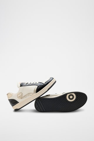 Baskets vernies en cuir Cyndi - Blanc