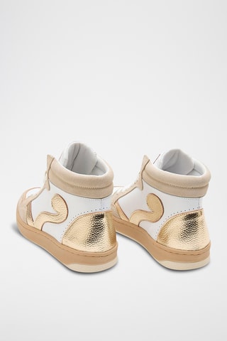 Baskets montantes en cuir Debbie - Blanc