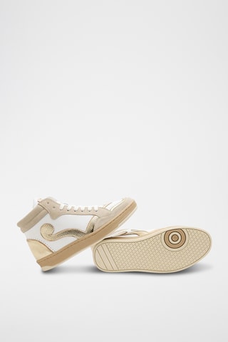 Baskets montantes en cuir Debbie - Blanc