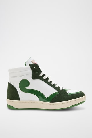 Baskets montantes en cuir Debbie - Vert