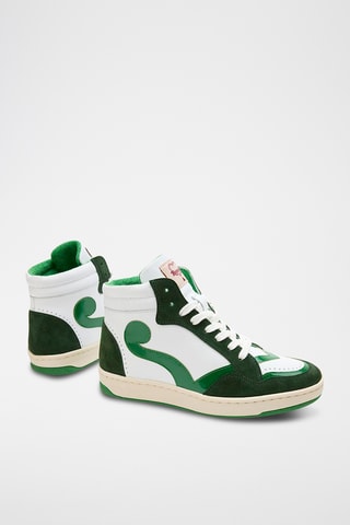 Baskets montantes en cuir Debbie - Vert