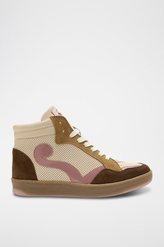 Baskets montantes en cuir Debbie - Beige