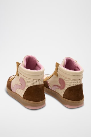 Baskets montantes en cuir Debbie - Beige