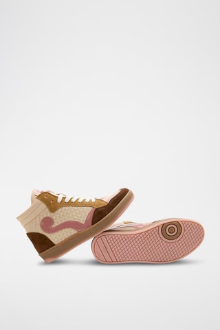 Baskets montantes en cuir Debbie - Beige