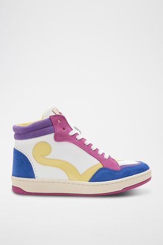 Baskets montantes en cuir Debbie - Fuchsia