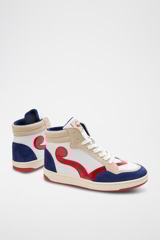 Baskets montantes en cuir Debbie - Blanc