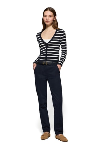 Vest Slim Fit - Marineblauw en Wit