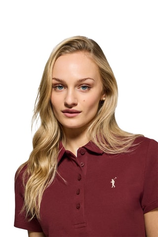 Polo-jurk - Bordeauxrood