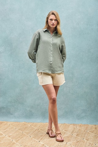 Linnen Blouse - Groen