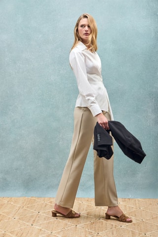 Geknoopte Blouse - Wit