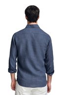 Linnen Overhemd Slim Fit - Blauw