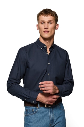 Overhemd Regular Fit - Marineblauw