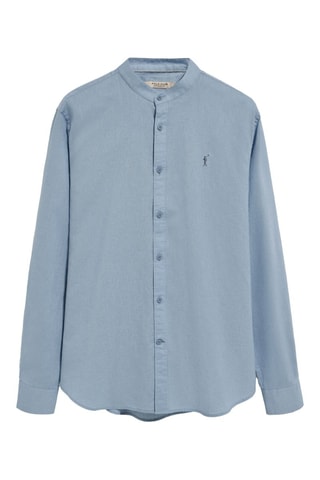 Linnen Overhemd Regular - Blauw