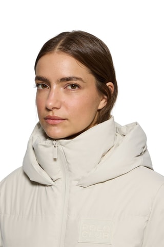 Gewatteerde Jas met Capuchon - Lichtgrijs