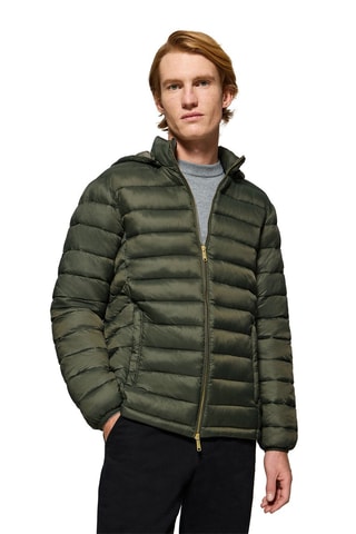 Gewatteerde Jas met Capuchon - Groen