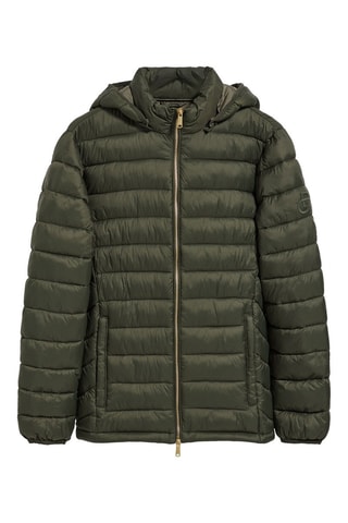 Gewatteerde Jas met Capuchon - Groen