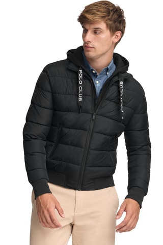 Gewatteerde Jas met Capuchon - Zwart