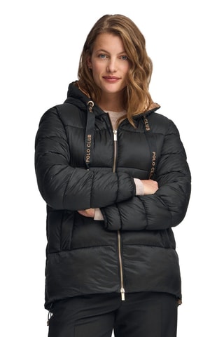 Gewatteerde Jas met Capuchon - Zwart