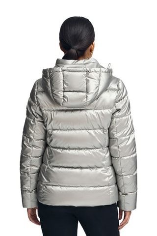 Gewatteerde Jas met Capuchon - Zilverkleurig