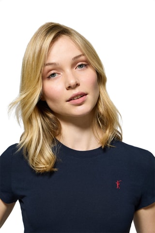 T-shirt Slim Fit - Marineblauw