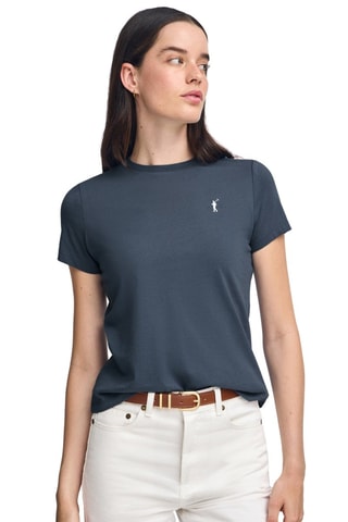 T-shirt Slim Fit - Marineblauw