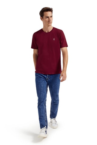 T-shirt Bordeauxrood