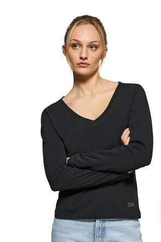 T-shirt Slim Fit - Zwart