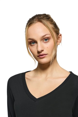 T-shirt Slim Fit - Zwart