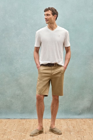 Linnen T-shirt Regular Fit - Wit