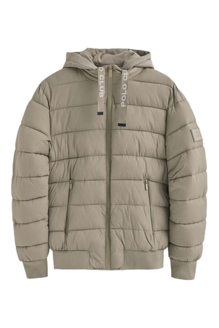 Gewatteerde Jas met Capuchon - Beige