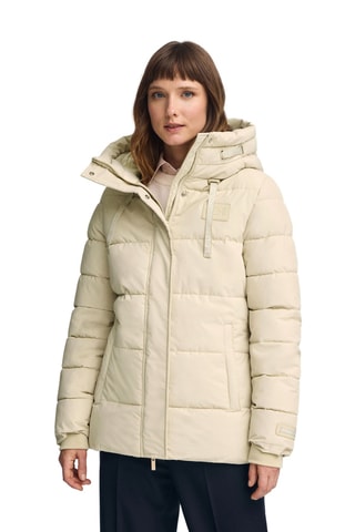 Gewatteerde Jas met Capuchon - Ecru