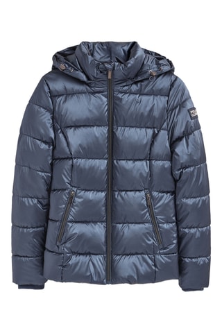 Gewatteerde Jas met Capuchon - Marineblauw