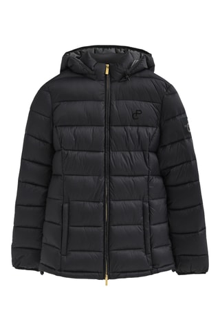 Gewatteerde Jas met Capuchon - Zwart