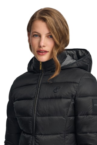 Gewatteerde Jas met Capuchon - Zwart