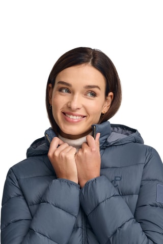 Gewatteerde Jas met Capuchon - Marineblauw