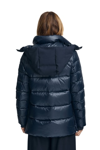 Gewatteerde Jas met Capuchon - Marineblauw