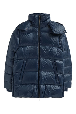 Gewatteerde Jas met Capuchon - Marineblauw