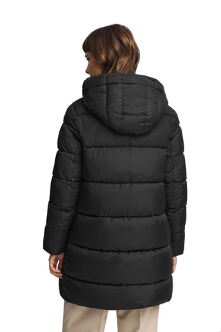 Dubbelzijdige lange gewatteerde jas - Zwart en Bruin