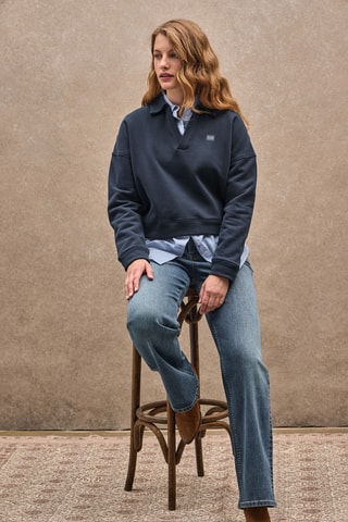 Fleece Sweater - Marineblauw