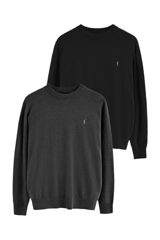 2 Truien - Grijs en Zwart