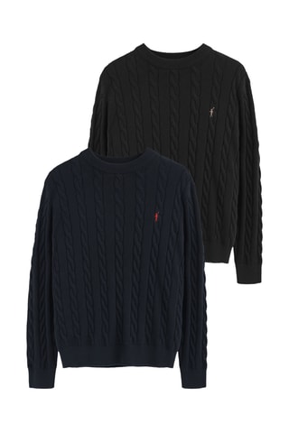 2 Truien - Marineblauw en Zwart