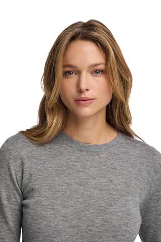 Merinoswollen Trui - Gemêleerd Grijs