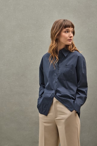 Blouse relaxed - Marineblauw
